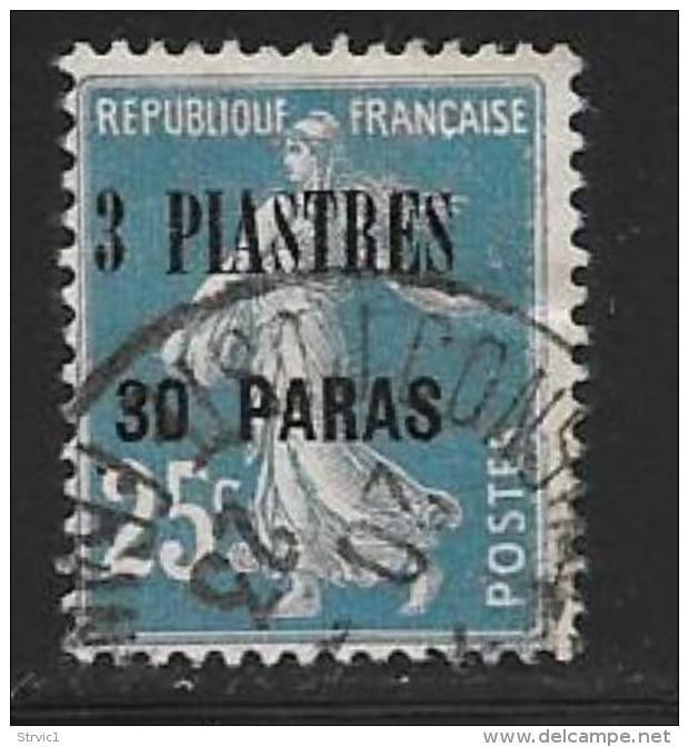 France,Offices In Levant,scott # 44 Used France Stamp Surcharged, 1921-2 - Gebraucht