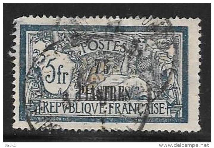 France,Offices In Levant,scott # 49 Used France Stamp Surcharged, 1921-2, Thin - Used Stamps