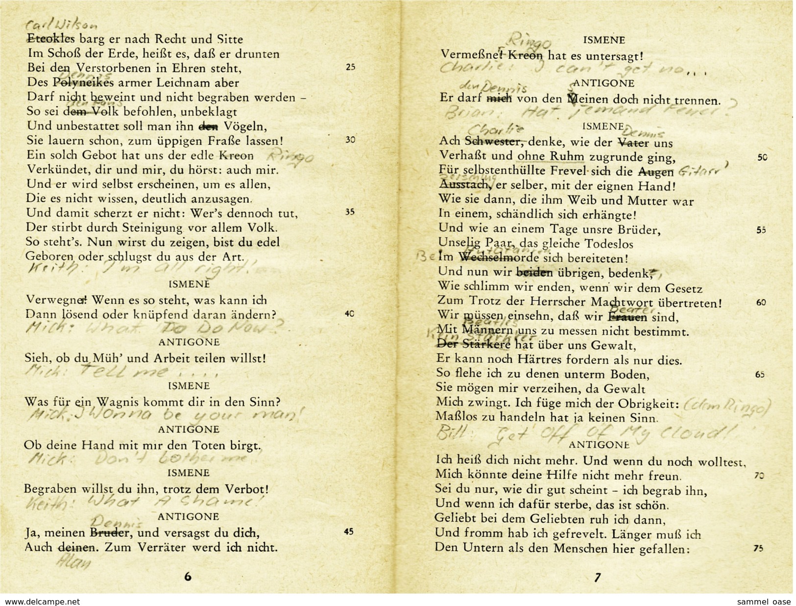 Reclam Heft  -  Antigone Tragödie  -  Von Sophokles  -  1966 - Théâtre & Scripts