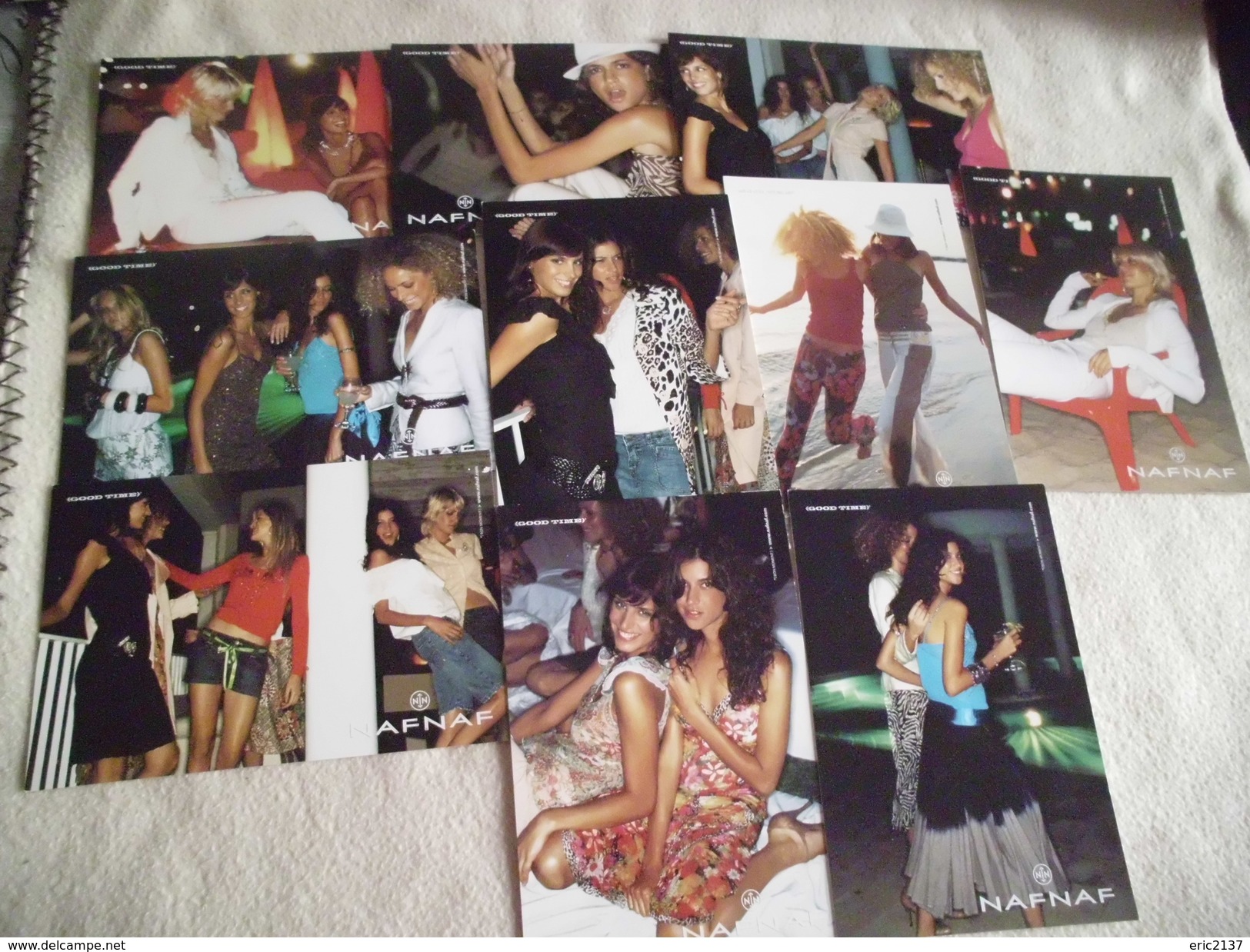 LOT DE 10 CARTES PUBLICITE NAF-NAF ....GOOD TIME ...BELLES FEMMES SEXY - 5 - 99 Cartoline