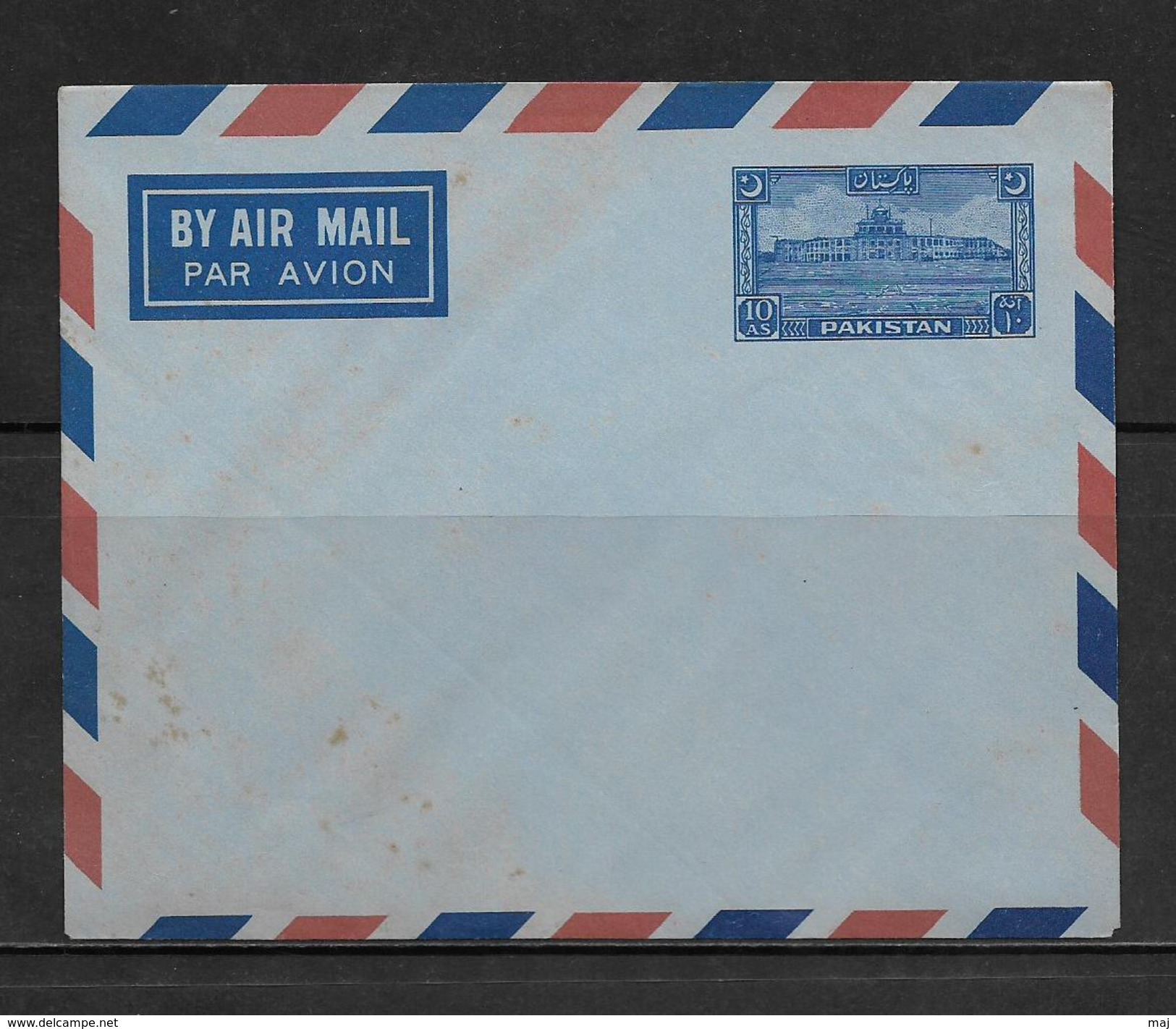 Pakistan Postal Stationery 10ANNAS Karachi Airport Airmail Envelope Mint - Pakistan
