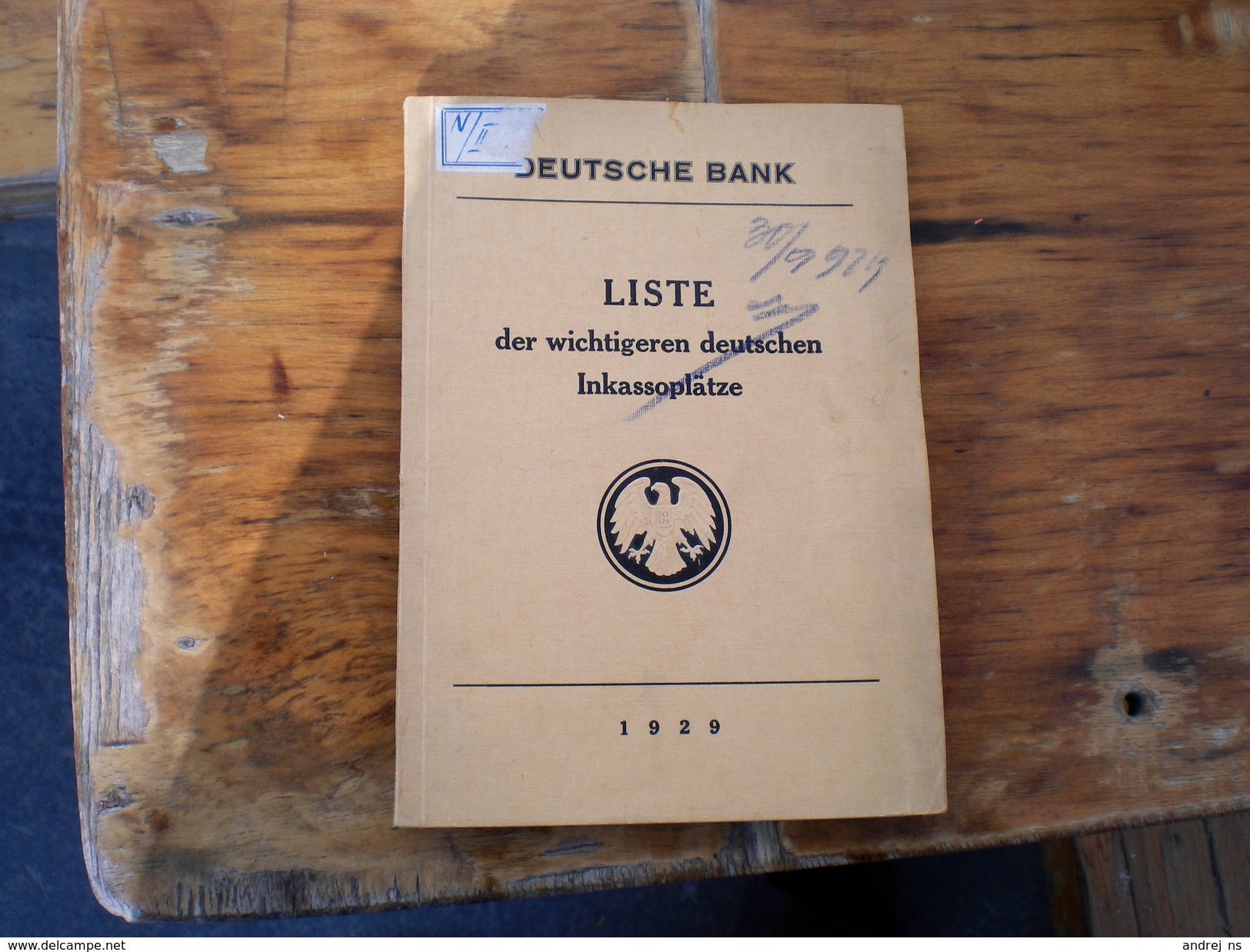 Deutsche Bank Liste Der Wichtigeren Deutschen Inkassoplatze 1929 107 Pages - Oude Boeken