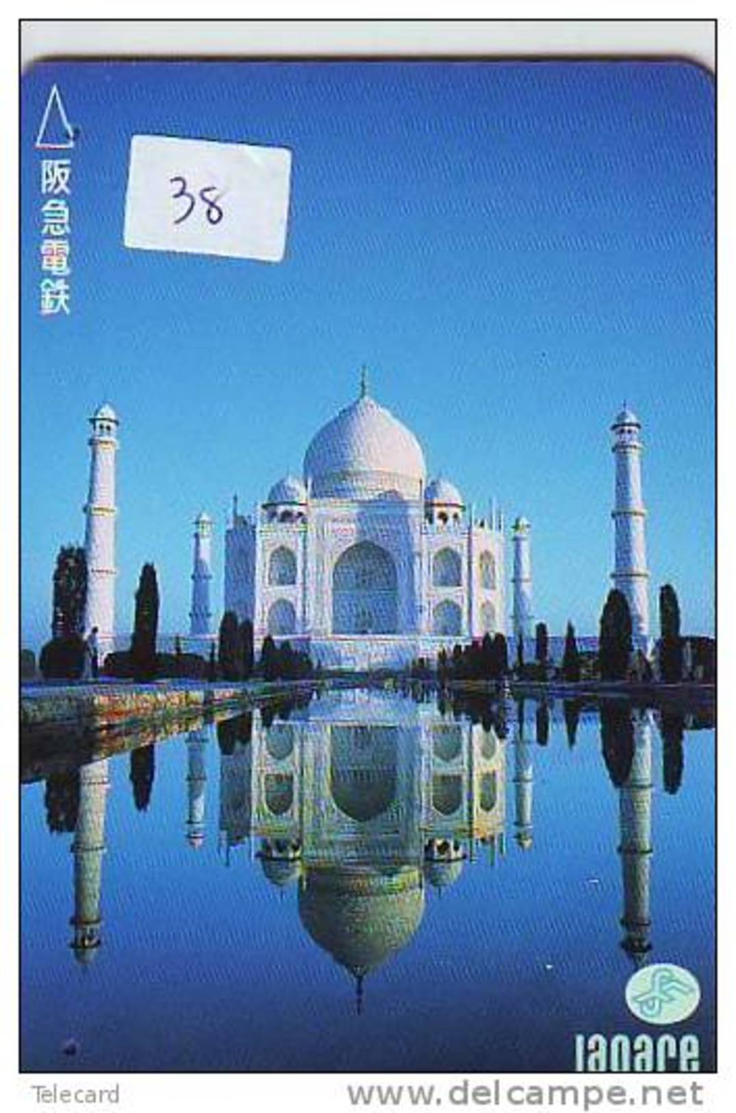 Télécarte INDIA Sur JAPON - INDIA Related  (38) TAJ MAHAL * Telefonkarte Phonecard JAPAN - Paesaggi