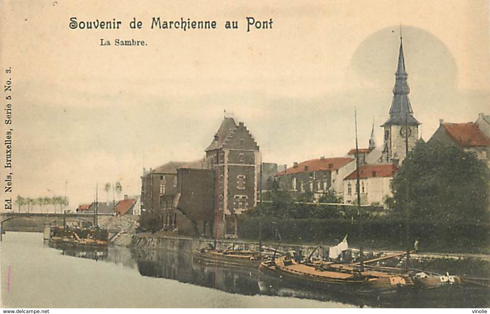 E-16-3533 : MARCHIENNE AU PONT. SOUVENIR.  PENICHE. VOIE NAVIGABLE. - Autres & Non Classés