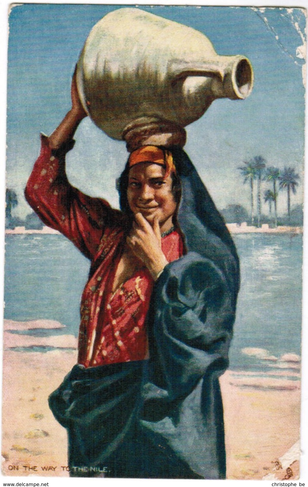 Egypt, On The Way To The Nile, Lady With Amphora (pk32080) - Persons