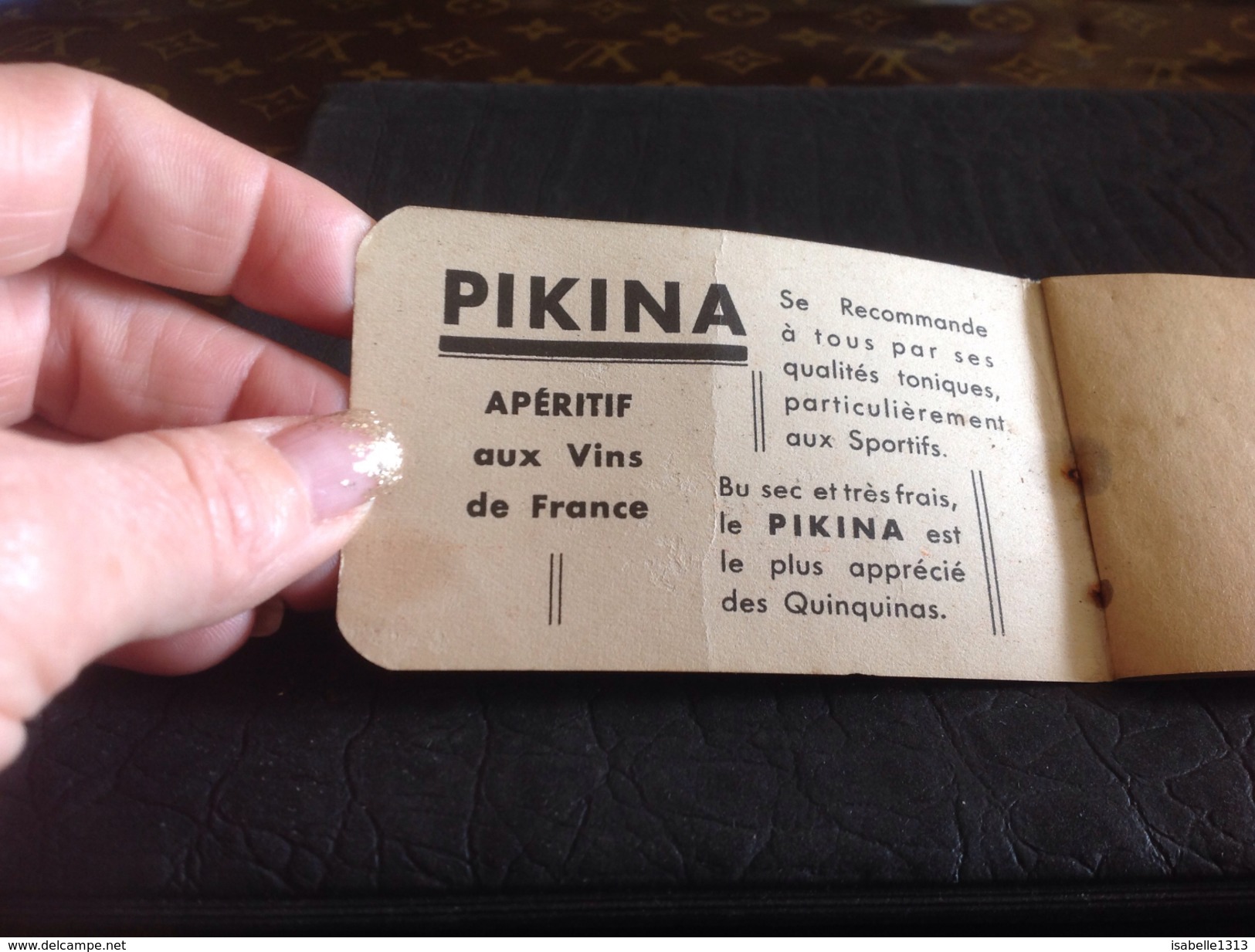 Pikina Aux Vins &#x1F377; De France Picon Carnet De Bar En L état Quelques Pages écrites Quinquina Orange Gentiane - Publicités