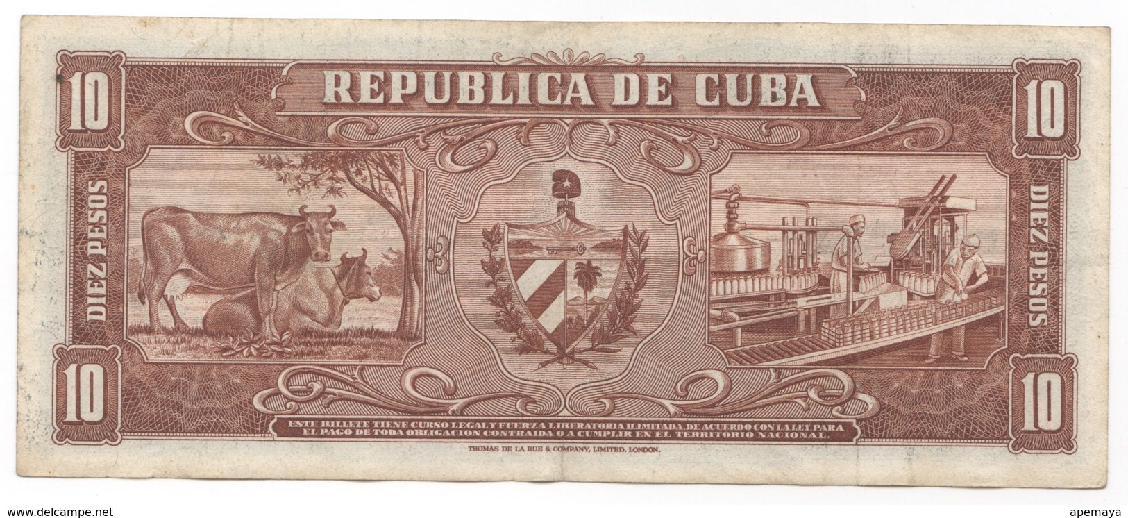 Cuba, 10 Pesos 1960. Presidente Del Banco, Che. - Cuba