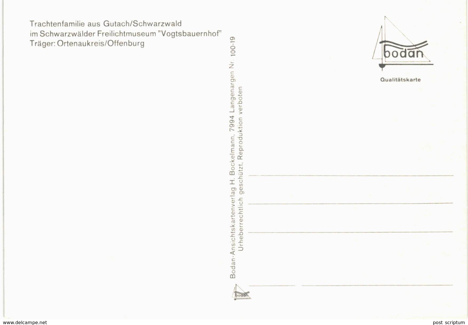 Allemagne - Gutach Schwarzwald - Trachtenfamilie - Gutach (Schwarzwaldbahn)