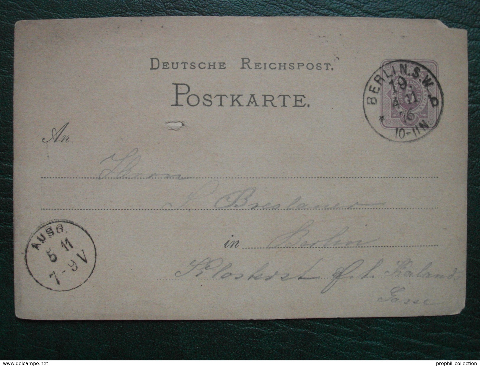 Allemagne - Postkart Carte Postale Entier Postal Vers 1870-1875 / OBLITERATION à VOIR / Deutsche Reich - Storia Postale