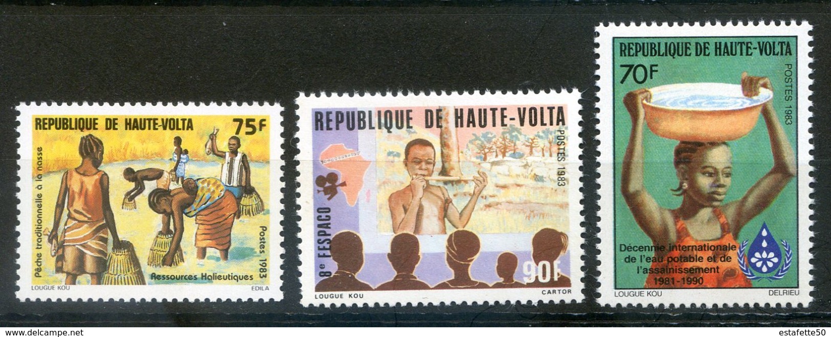 Haute Volta ; TP 1983, Pêche Traditionnelle ;NEUFS** - Haute-Volta (1958-1984)