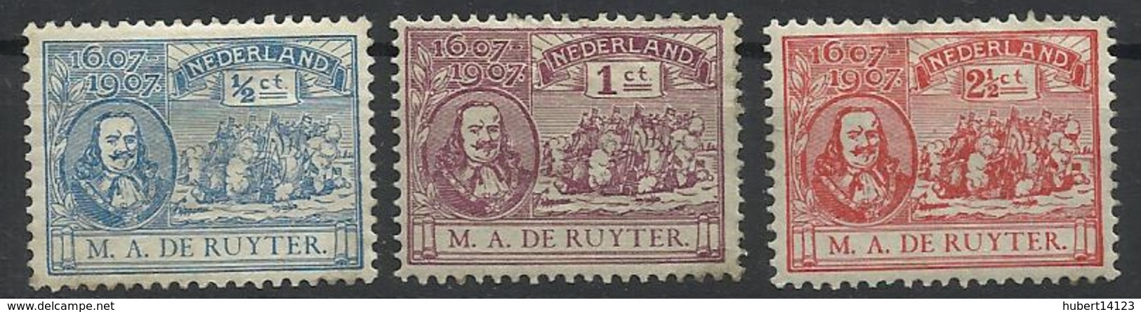 PAYS BAS N° 73 à 75 Neuf Avec Charnière De 1907 - Unused Stamps