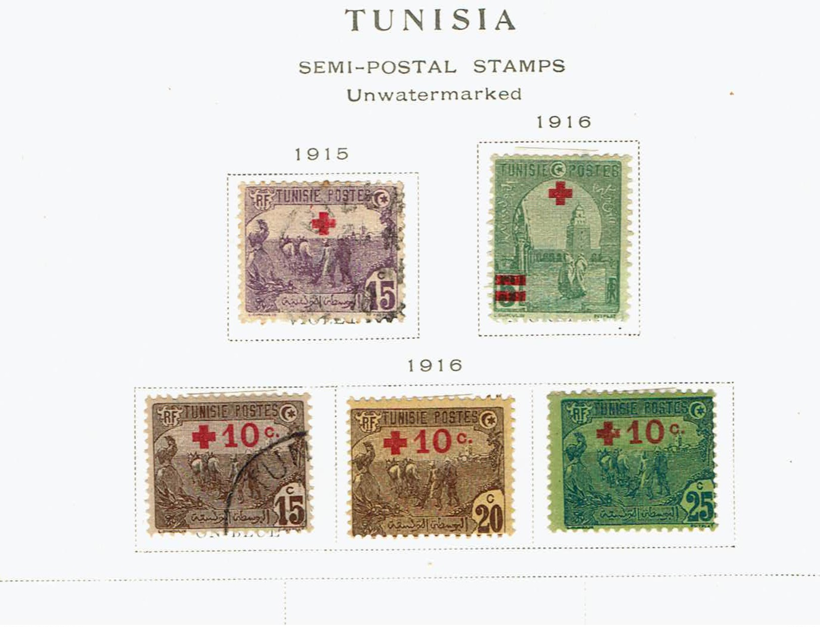 TUNISIA....earlly Semipostals - Tunisia
