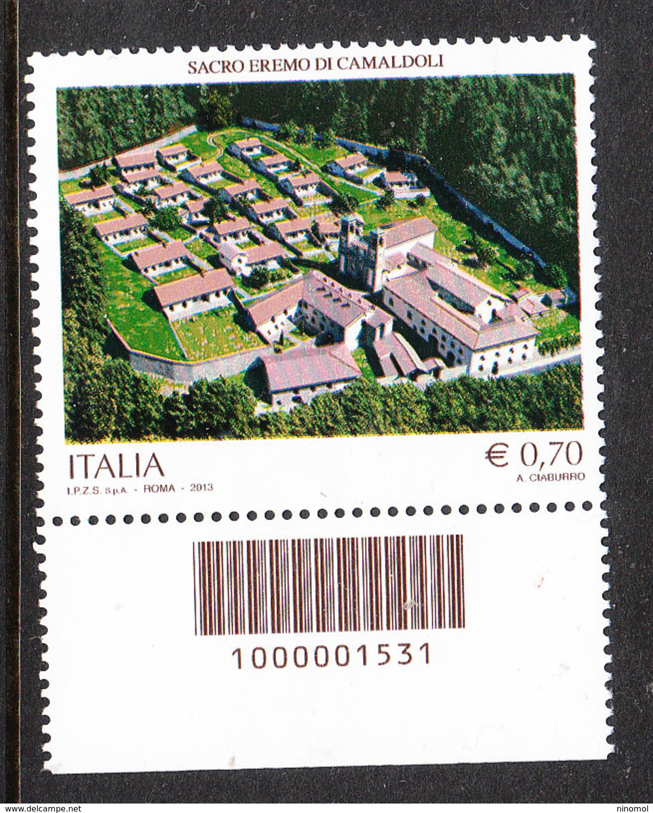 Italia   -   2013.  Eremo Di Camaldoli. With Codee. Unif. 3464. MNH - Abbeys & Monasteries