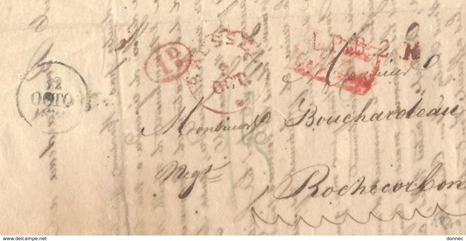 Lettre Bruxelles Brussels 9 Octobre 1830 Pour Rochecorbon France Texte Intéressant Sur évènements - 1815-1830 (Hollandse Tijd)