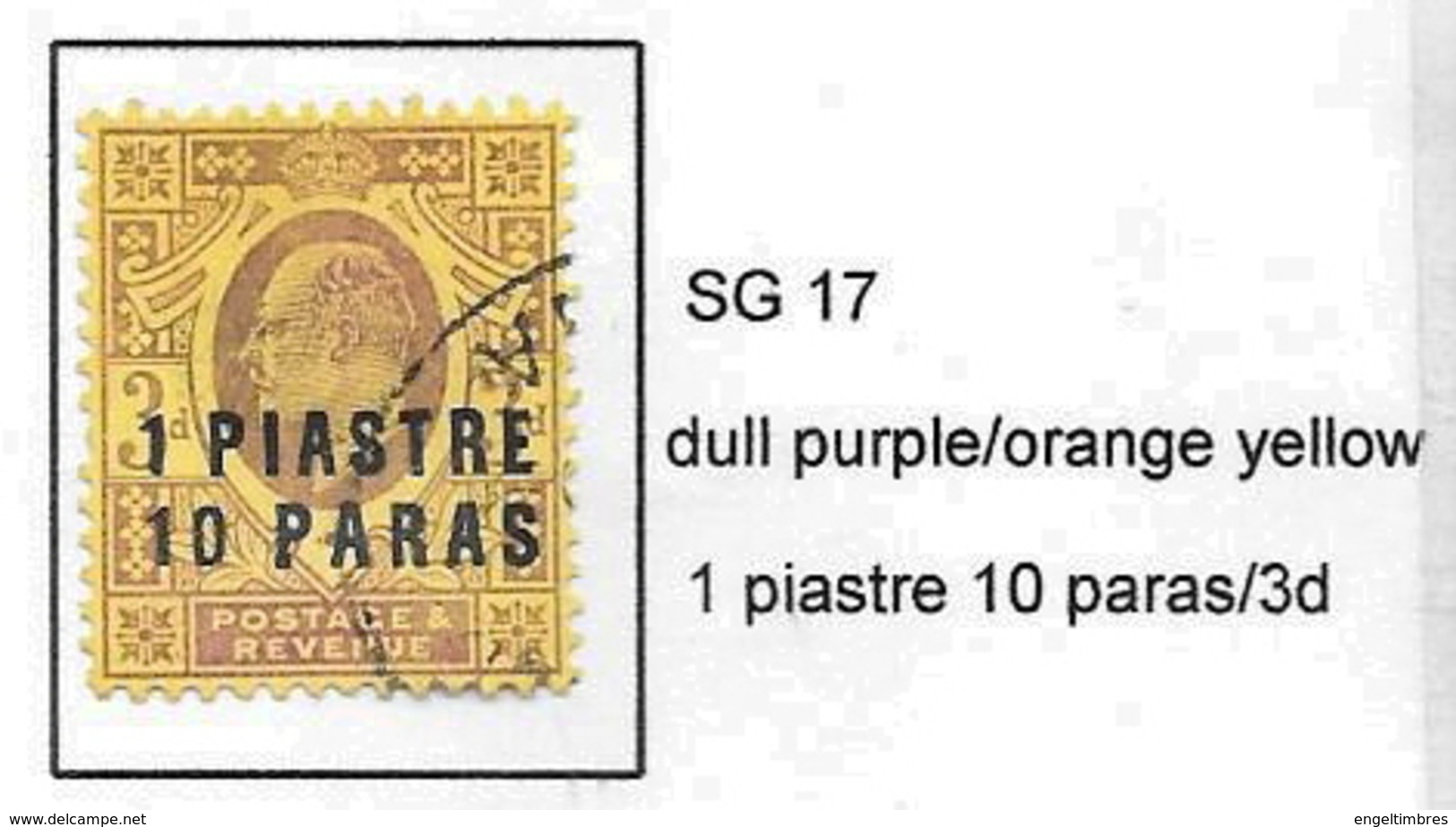 British LEVANT - Edward 7th  Stamp With Turkish Currency Overprint -  SG17   1 Piastre 10 Paras   USED - Levante Británica