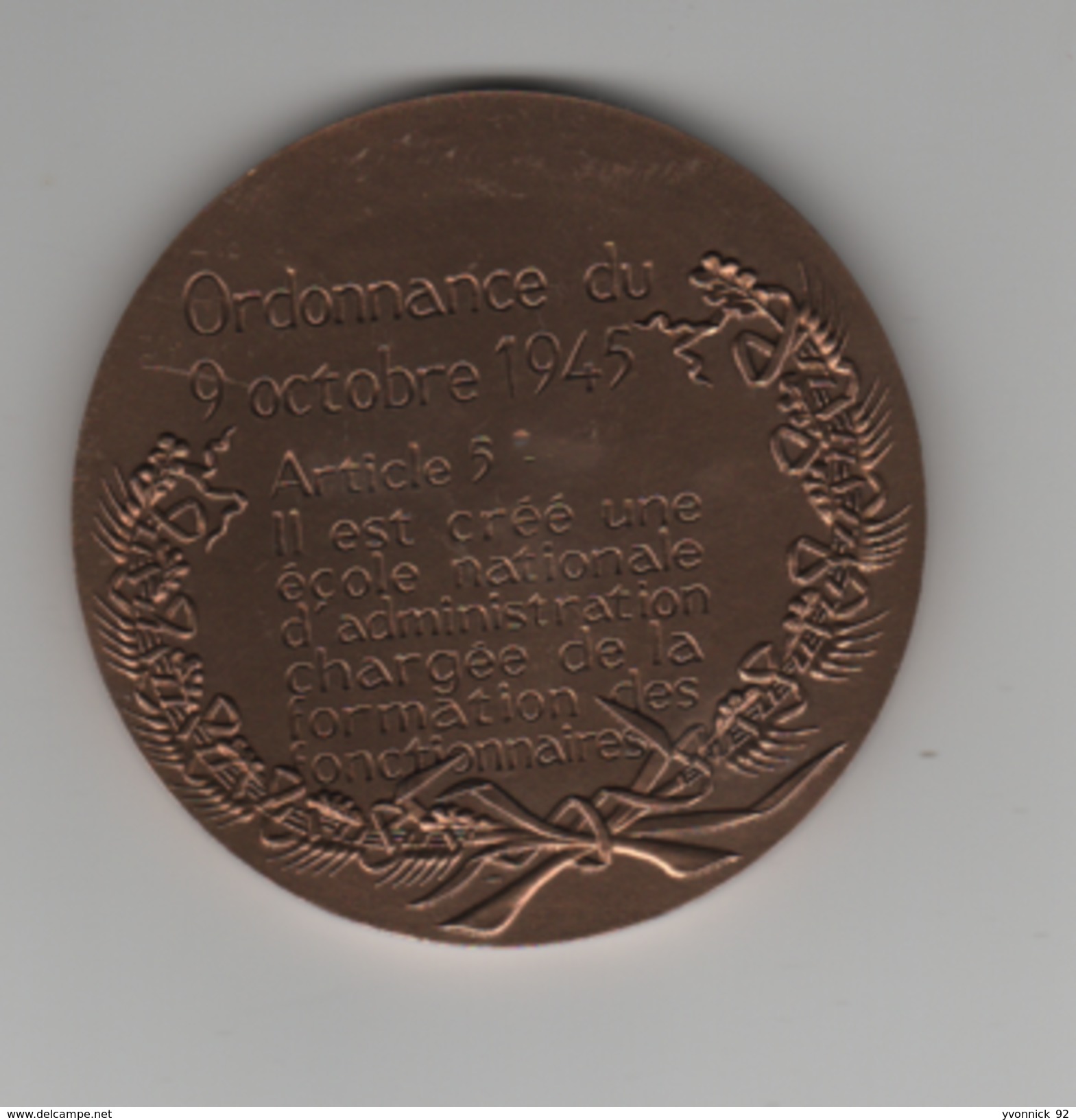 Médaille - Bronze -50 Ans Au Service De La Nation (ordonnance Du 9 Otobre 1945) - Autres & Non Classés