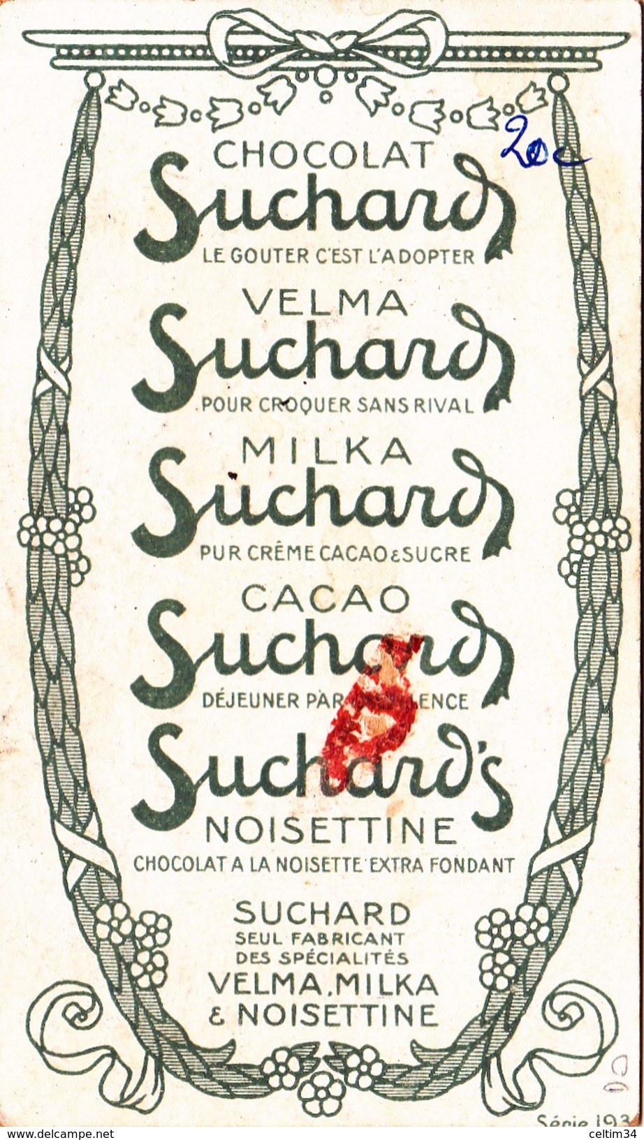 Image Pub  Chocolat  SUCHARD  --  Le Jeu - Suchard