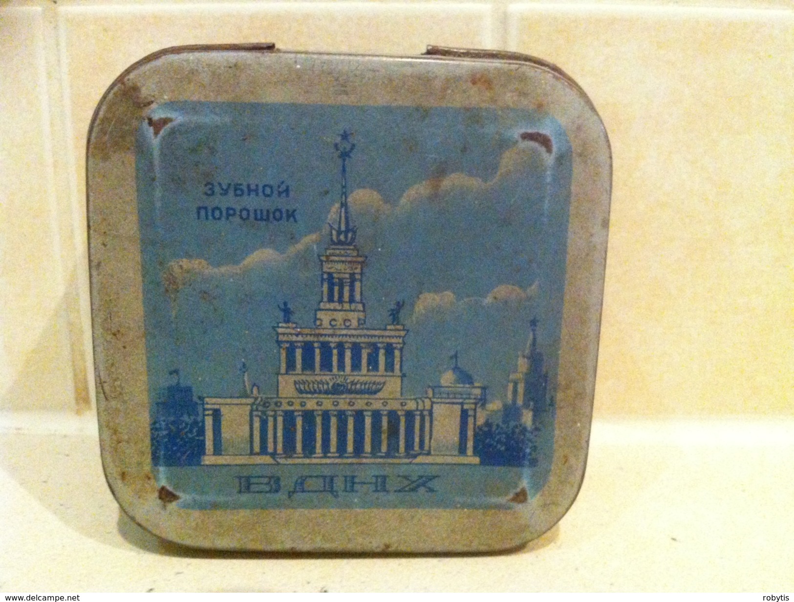 Soviet Union Period Vintage Box Toothpaste - Powder - Scatole