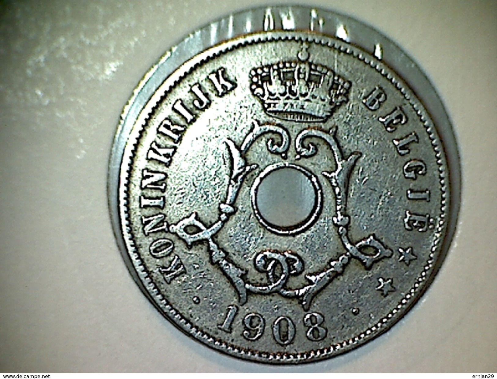 Belgique 25 Centimes 1908 VL - 25 Cents