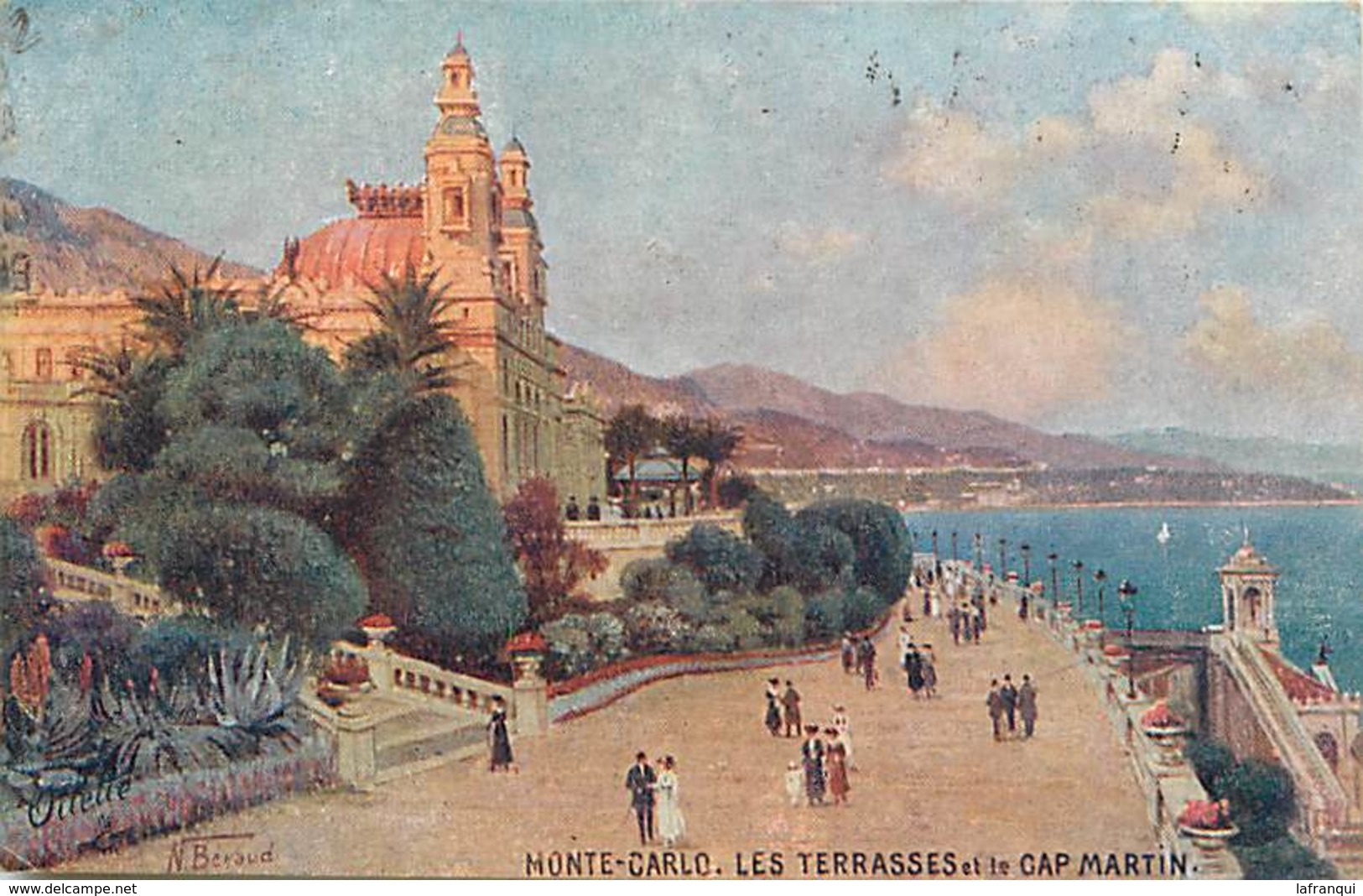 Ref G694- Monte Carlo -terrasses Et Cap Martin - Carte Postale Tuck  - Carte Bon Etat   - - Monte-Carlo