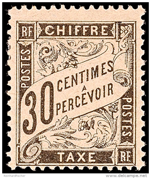 30 C. Schwarz, Neue Ziffernzeichnung 1881, Tadellos Ungebraucht Mit Originalgummierung Und Falzrest, Katalog: 18... - Otros & Sin Clasificación