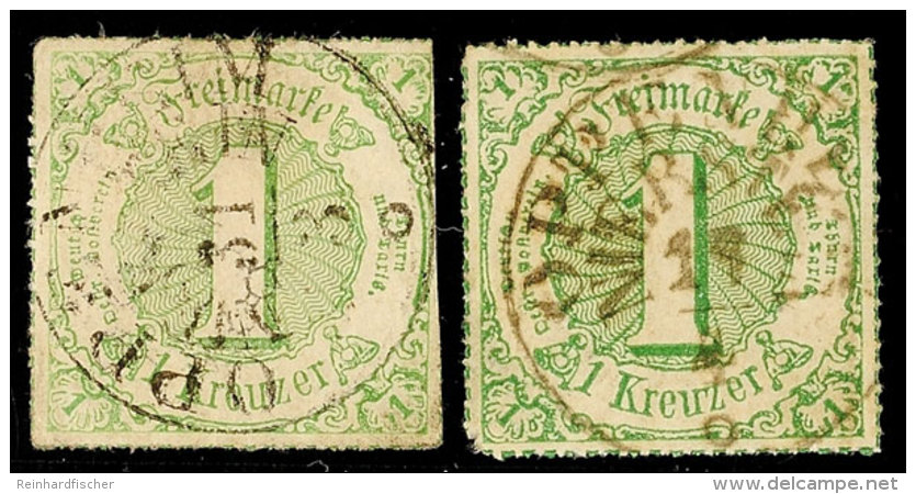 OPPENHEIM NIERSTEIN - Postablage-K1, Mit Daten Vom 31.3.1867 Und 11.4.1867 Auf Zwei St&uuml;ck 1 Kr. V.Ausgabe,... - Otros & Sin Clasificación