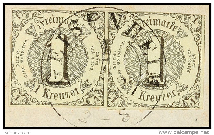 "GEISENHEIM 1 7 1852" - K2, Herzogtum Nassau, Gerade Aufsitzender, Quasi Vollst&auml;ndiger Abschlag Auf... - Otros & Sin Clasificación