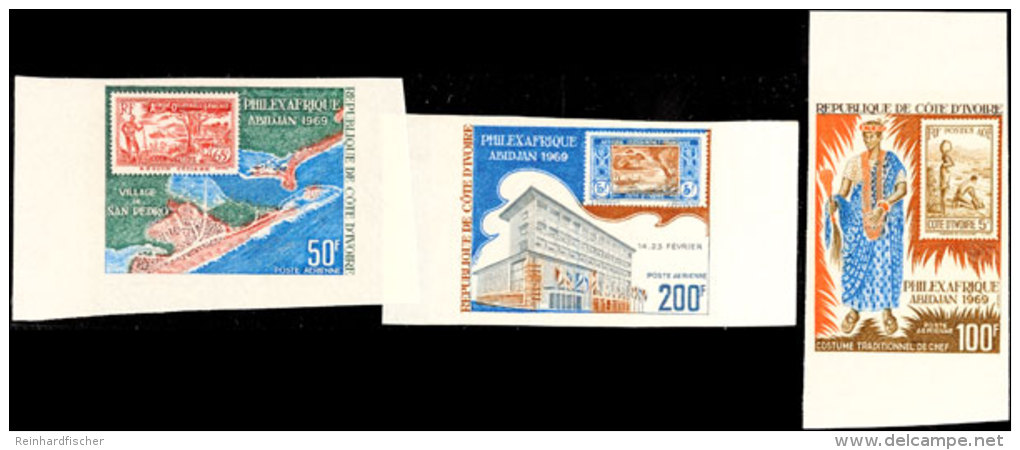 50 Bis 200 Fr. Internationale Briefmarkenausstellung PHILEX-AFRIQUE 1969, Motiv: Marke Auf Marke, Kpl. Breitrandig... - Otros & Sin Clasificación