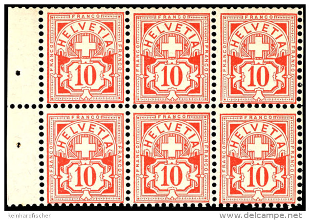 Ziffer 10 C. Als Tadellos Postfrisches MH-Blatt Mit Rand, Mi. 240,--, Katalog: HBl. 4 **Numeral 10 C. Being An... - Se-Tenant