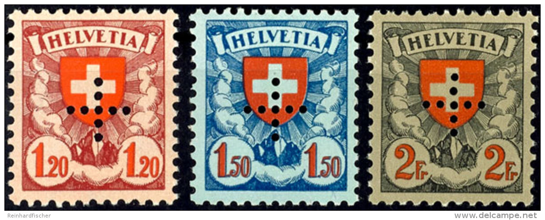 1,20-2 Fr. (H&ouml;chstwerte) Je Tadellos Postfrisch, Signiert, Mi. 300,--, Katalog: 16/18 **1, 20-2 Fr. (top... - Oficial