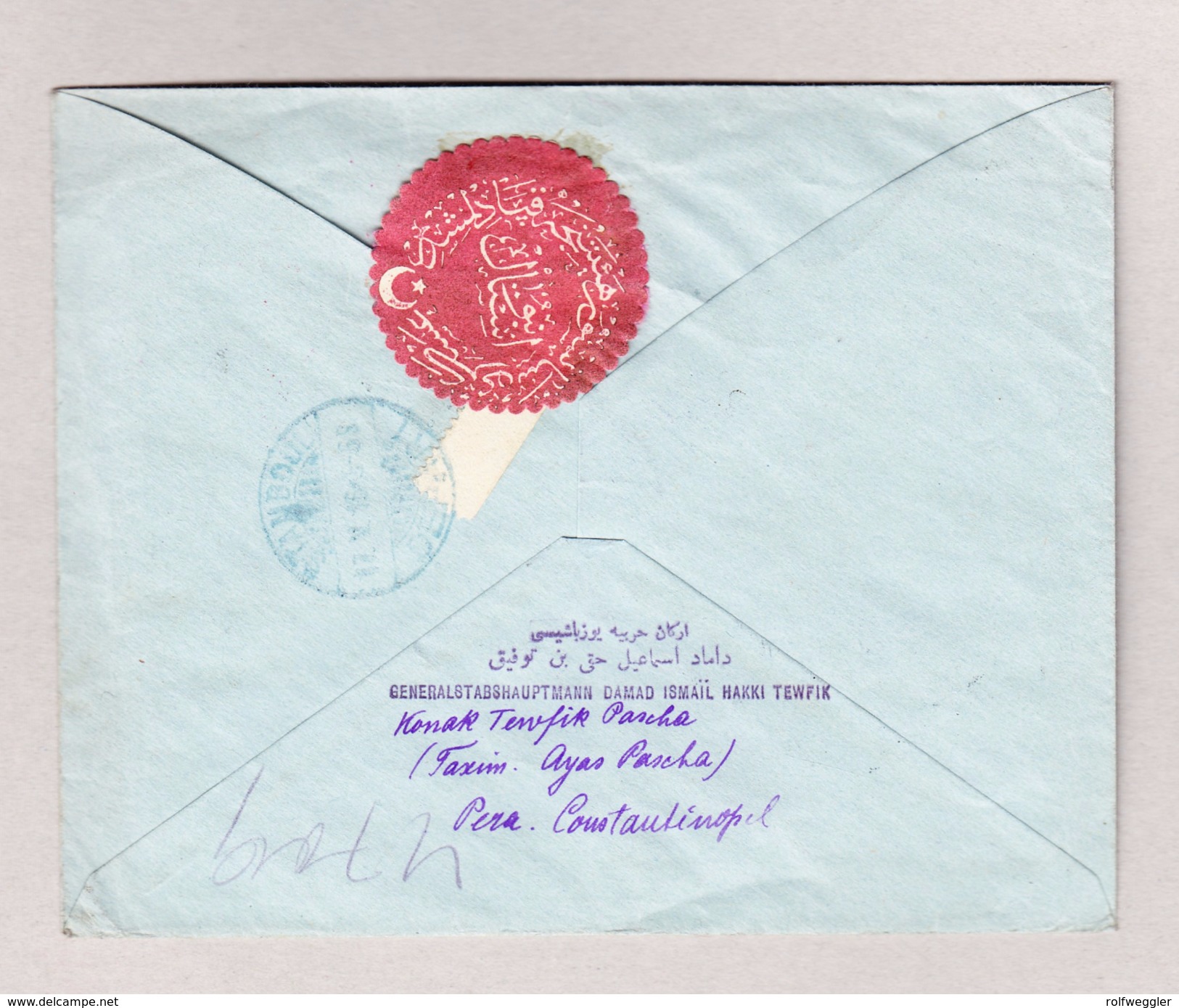 Türkei 17.5.1916 Constantinopel Zensur A.R. Brief Nach Sarajevo Mit Mi.# 260+354+P46 - Lettres & Documents