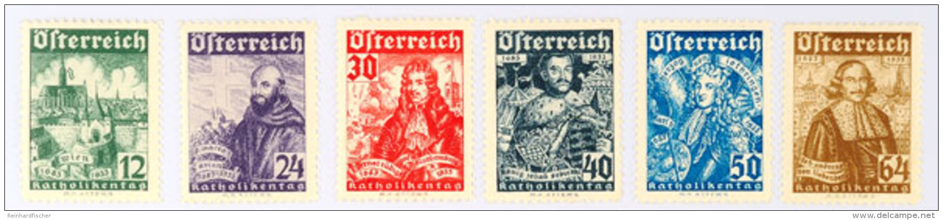 12 Bis 64 G Wohlfahrt 1933 Katholikentag, Farbfrisch, Tadellos Ungebraucht, Mi. 130.-, Katalog: 557/62 *12 Till... - Otros & Sin Clasificación