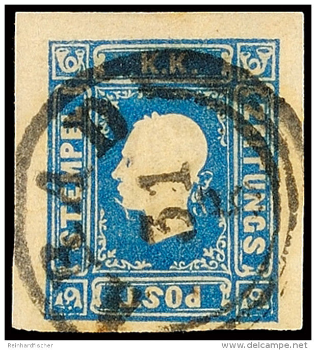 1,05 Kr. Zeitungsmarke Blau, Voll- Bis Breitrandig, Gestempelt "ARAD 31/5", Tadellos, Mi. 700.-, Katalog: 16a... - Otros & Sin Clasificación