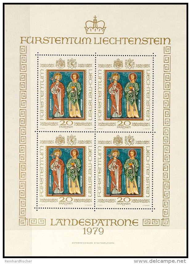 Landespatrone 1979, Kleinbogen Tadellos Gestempelt, Katalog: 734KB OCountry Patron 1979, Sheetlet Neat... - Otros & Sin Clasificación