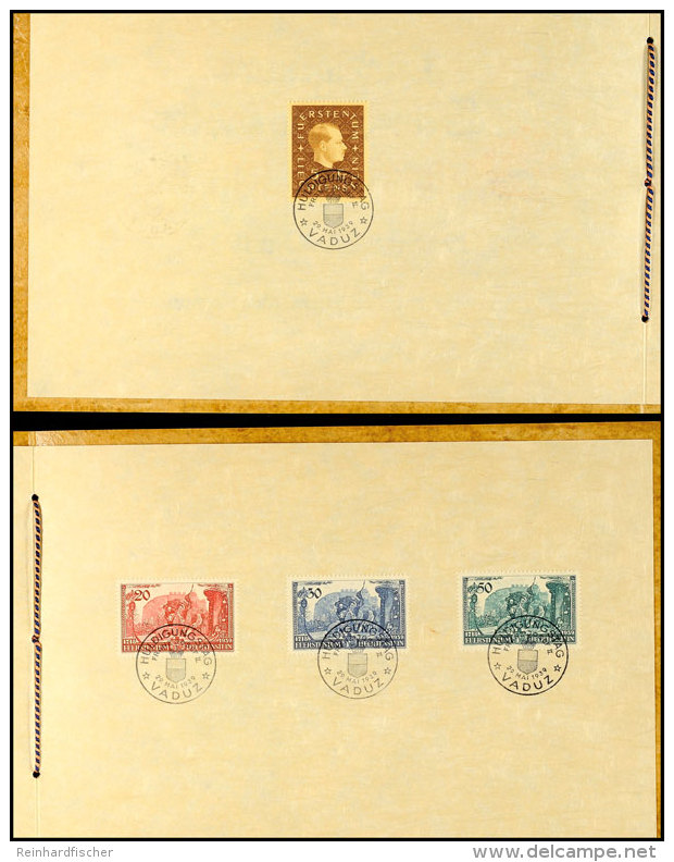 20 Bis 40 Rp. Huldigung Uns 5 Fr. F&uuml;rst Franz Josef II. (Nr. 185) Im Geschenkheft Mit Ersttagssonderstpl., Mi.... - Otros & Sin Clasificación