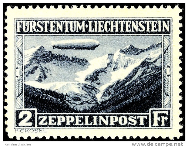 2 Fr. Zeppelin 1931, Plattenfehler: "Fleck Rechts Oben", Postfrisch, Mi. 800.-, Katalog: 115I **2 Fr. Zeppelin... - Otros & Sin Clasificación