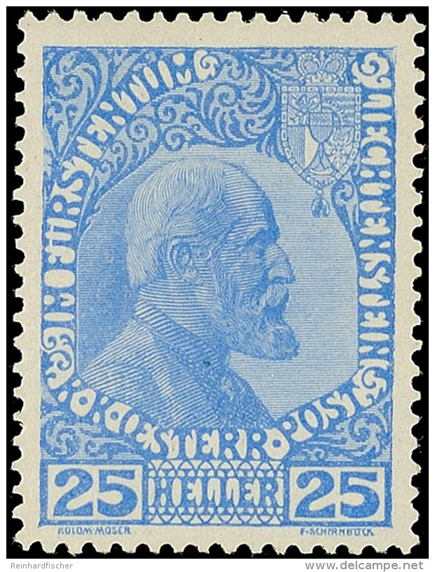 25 H Mittelultramarin, Ungebraucht, Altsignaturen, Mi 400.-, Katalog: 3yb *25 H Medium Ultramarine, Unused, Old... - Otros & Sin Clasificación