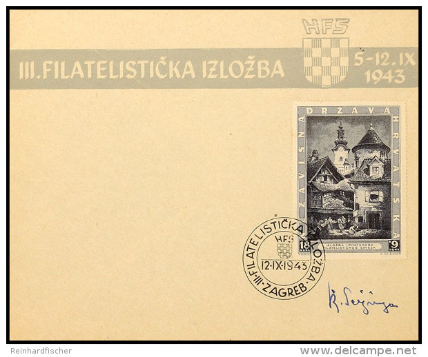 18 K. Violettschwarz, Mit Ersttagssonderstempel Auf FDC-Umschlag, Nebengesetzt Eigenh&auml;ndige Unterschrift "K.... - Croacia