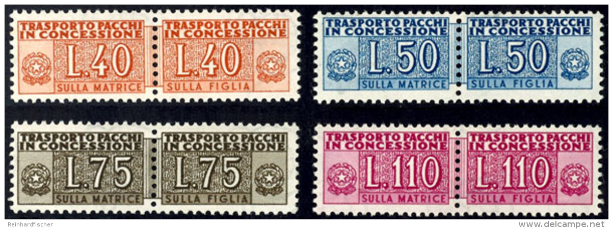 Paketzustellung 1953, Kpl. Satz, Nr. 4 Leichte Haftspuren, Sonst Tadellos Postfrisch, Mi. 550,--, Katalog: 1/4... - Sin Clasificación