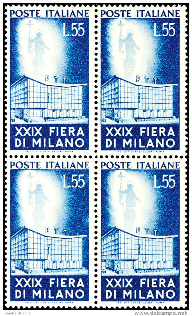 20 Und 55 L. Mail&auml;nder Messe, Postfrische 4er-Blocks, Mi. 440,-, Katalog: 830/31 **20 And 55 L. Milanese... - Sin Clasificación