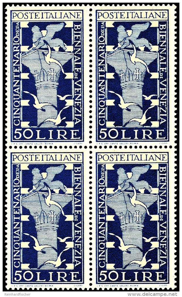 5 - 50 L. Biennale Von Venedig, Postfrischer Satz In 4er-Blocks, Mi. 400,-, Katalog: 767/70 **5 - 50 L.... - Sin Clasificación