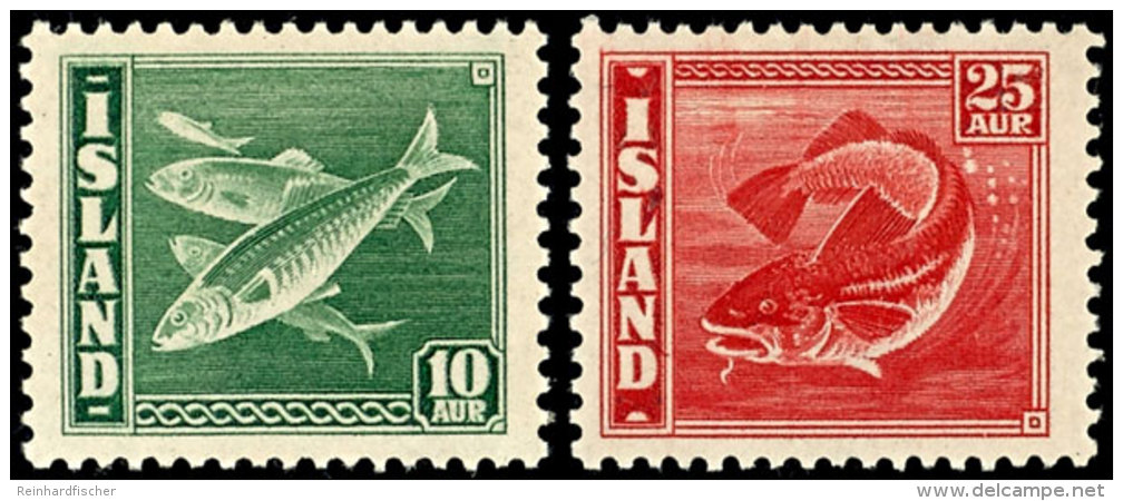 Fische 10 Und 25 Aur. In B-Z&auml;hnung, Tadellos Postfrisch, Mi. 340,--, Katalog: 215, 216 B **Fish 10 And 25... - Otros & Sin Clasificación