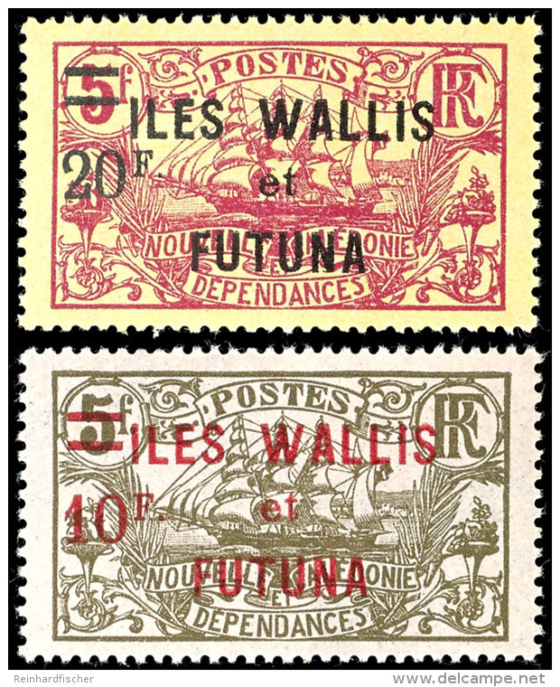 WALLIS Und FUTUNA, MiNr. 39 I Und 40 I (H&ouml;chstwerte Des Satzes) Tadellos Postfrisch, Mi. Ca. 160,--, Katalog:... - Otros & Sin Clasificación