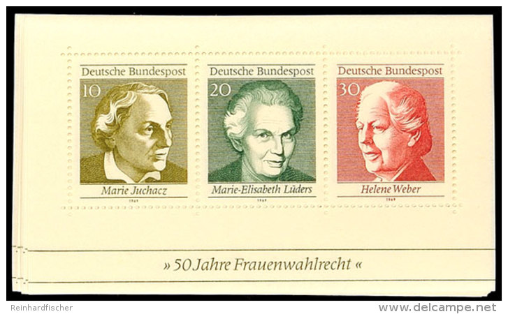 1969, Block-Ausgabe "Frauenwahlrecht", 100 St&uuml;ck Postfrisch, Mi. 180.-, Katalog: Bl.5(100) **1969,... - Otros & Sin Clasificación