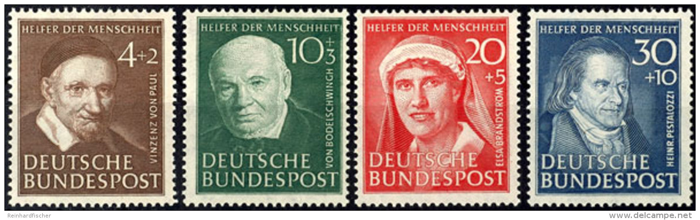 1951, Wohlfahrt Kpl. Tadellos Postfrisch, Nr. 146 Gepr. Schlegel BPP, Mi. 140,--, Katalog: 143/46 **1951,... - Otros & Sin Clasificación