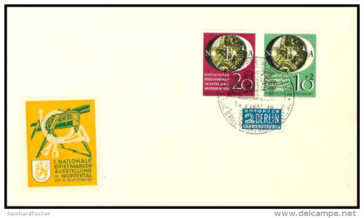 1951, "Wuppertal" Auf Illustriertem, Unbeschriftetem FDC Mit Wuppertaler ESSt., Tadellos, Mi. 300,--, Katalog:... - Otros & Sin Clasificación