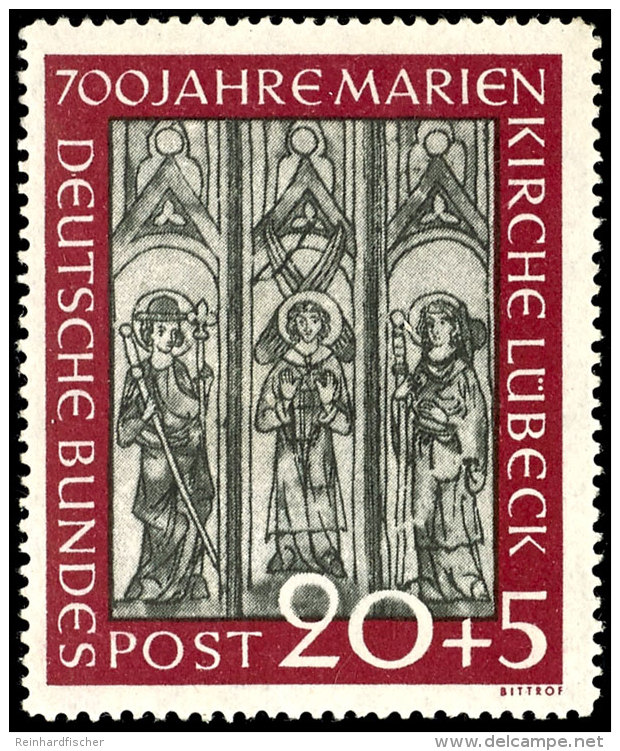 Marienkirche 20+5 Pf. Mit Plattenfehler "Sprung Im Fresko", Ungebraucht, Mi. F&uuml;r Postfr. = 650,--, Katalog:... - Otros & Sin Clasificación