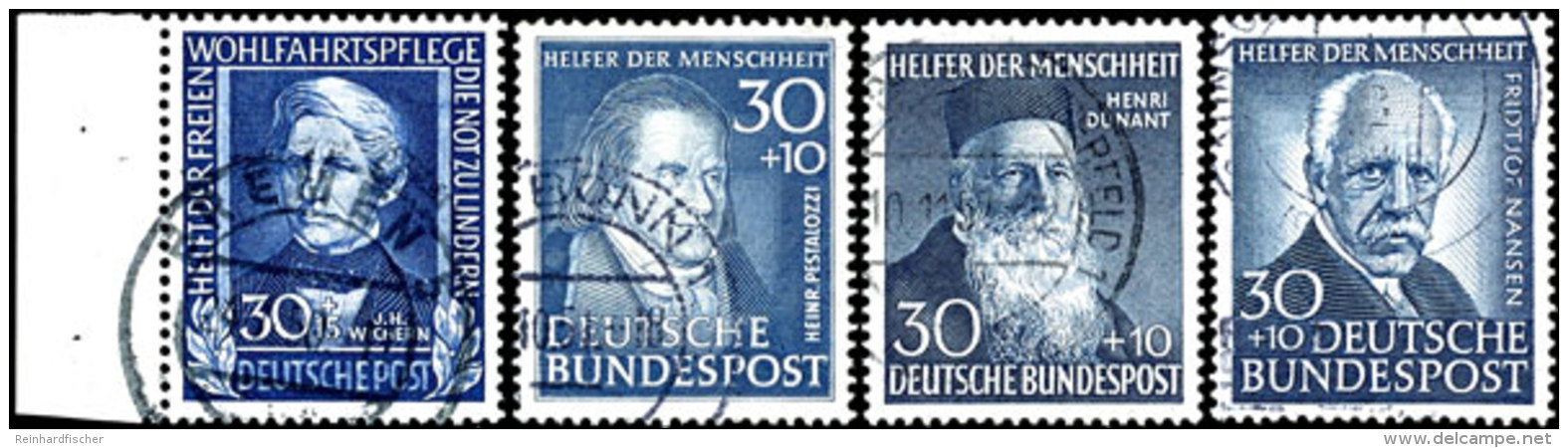 Helfer 1949 Bis 1953 Je Tadellos Rundgestempelt Komplett (Mi.-Nrn. 117-20, 143-46, 156-59 Und 173-76), Mi. 510,-,... - Otros & Sin Clasificación