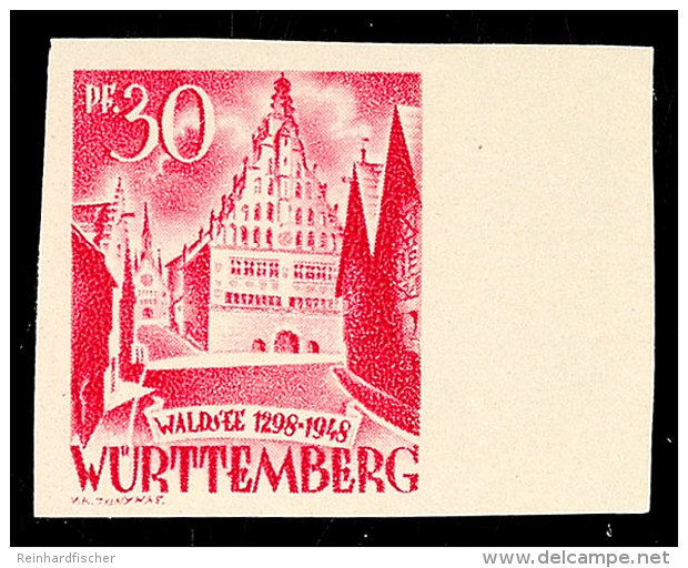 30 Pfg Freimarkenausgabe, Ungez&auml;hnt, Tadellos Postfrisch, Mi. 75.-, Katalog: 23U **30 Pfg Postage Stamps... - Otros & Sin Clasificación