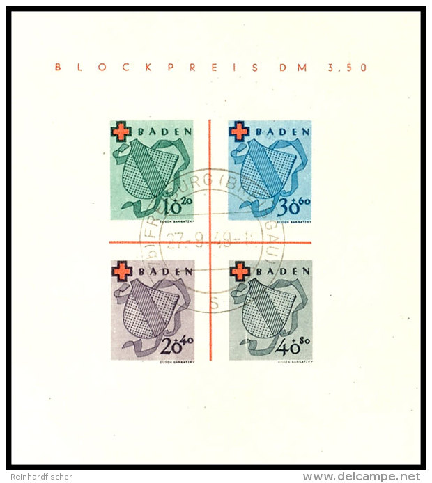 Rot-Kreuz-Block Tadellos Gestempelt, Gepr. Schlegel BPP, Mi. 1.500,--, Katalog: Bl.2I ORed Cross Souvir Sheet... - Otros & Sin Clasificación